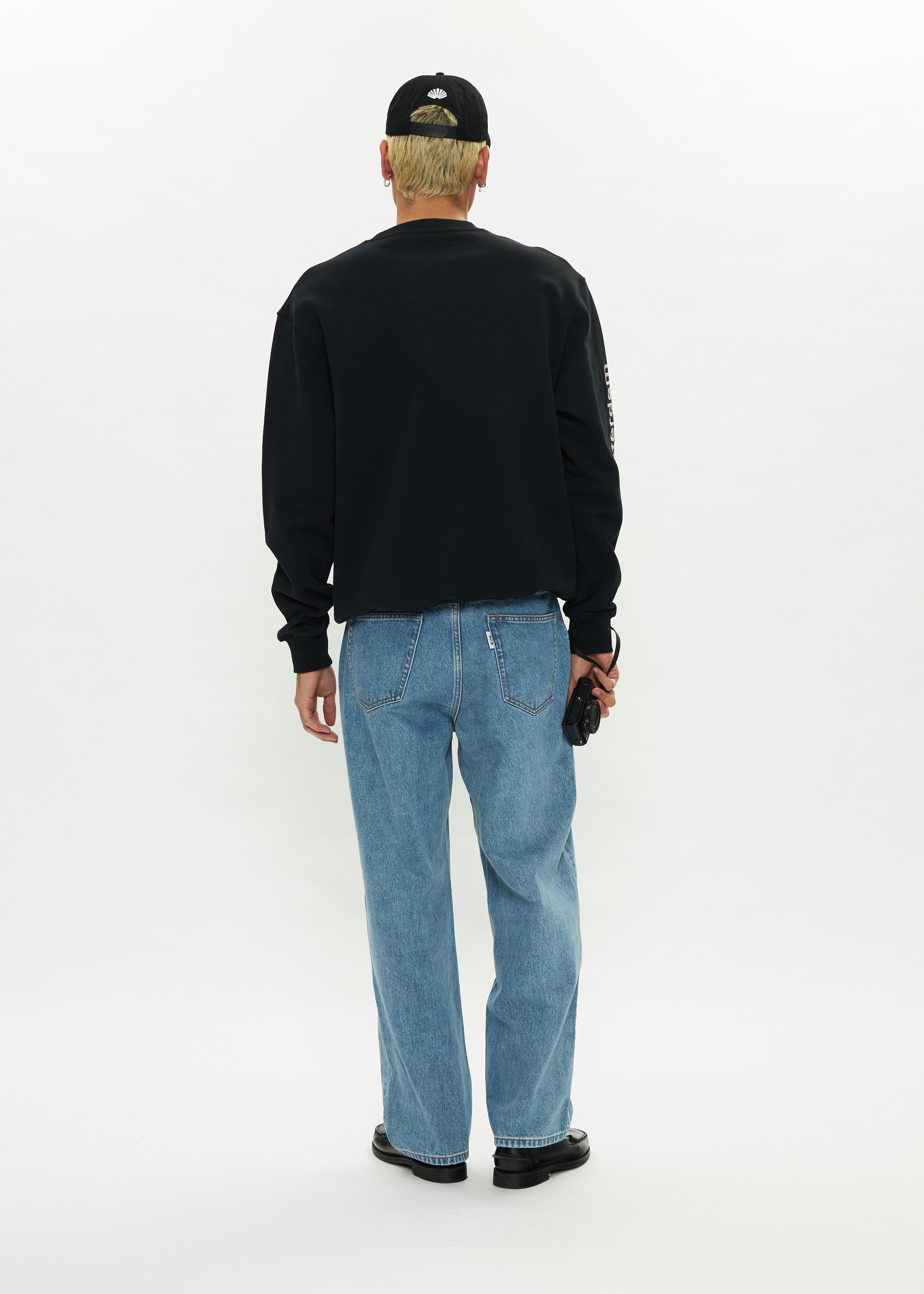 新品 newjeans ADOR SWEATSHIRT MELANGE NAVY new-amsterdam-surf-association