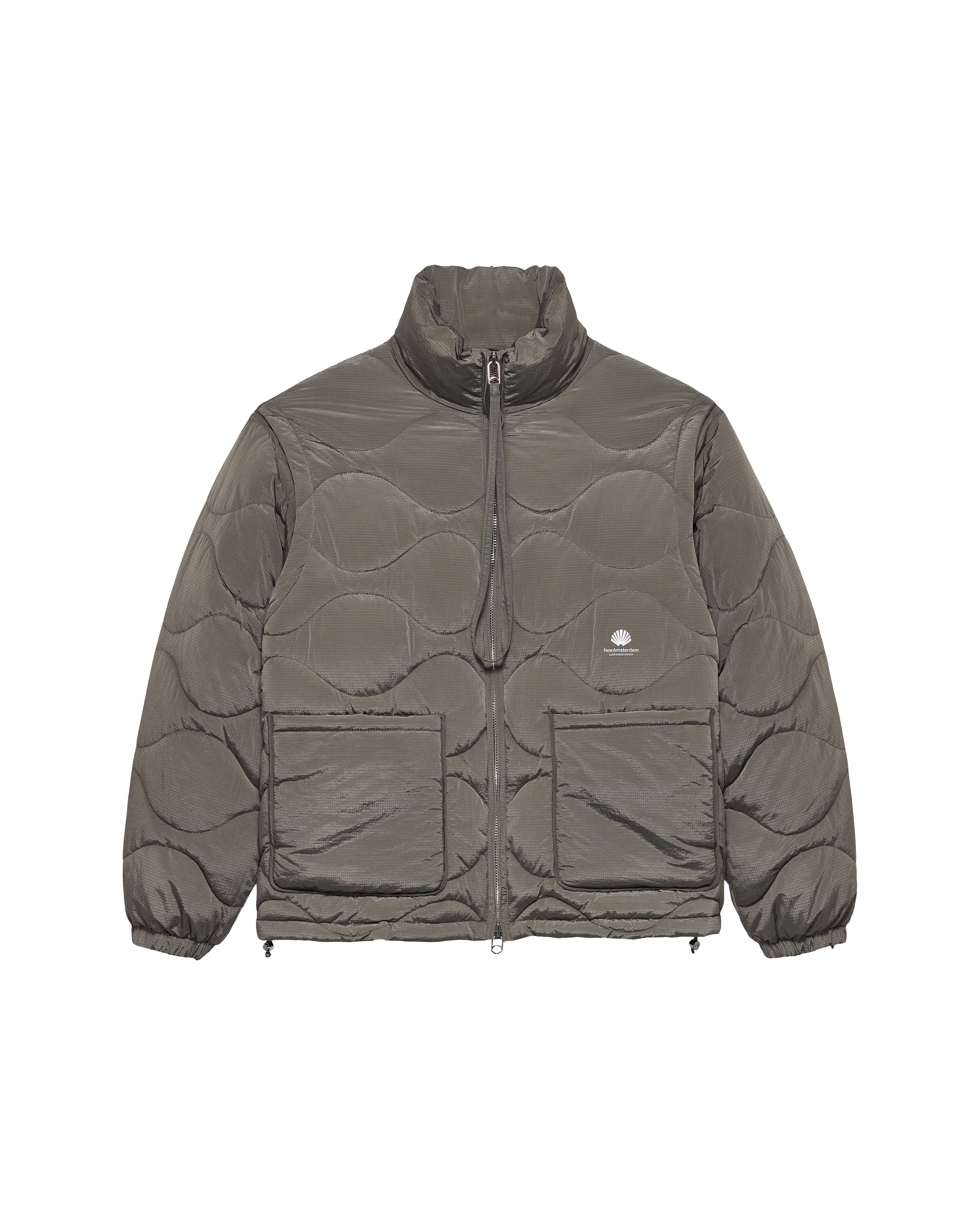 DETACHABLE JACKET DARK TAUPE