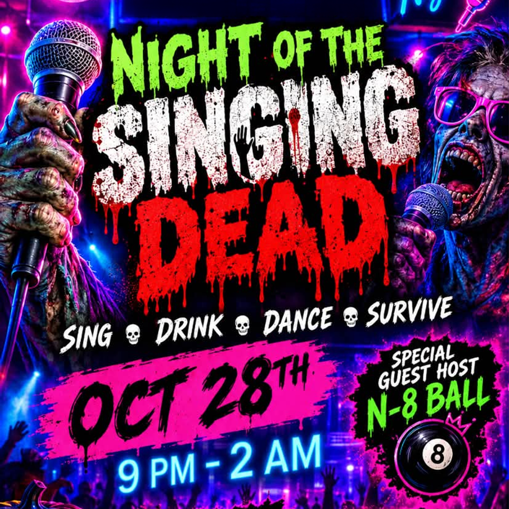 Night of the Singing Dead flyer — Wed, Oct 28 at FLEX Cocktail Lounge, Las Vegas