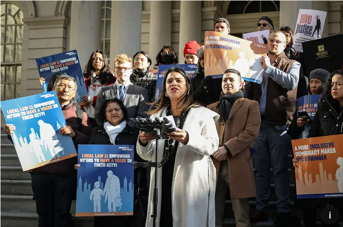 Image for Gothamist: NYC Council appeals noncitizen voting ruling as Mayor Adams remains mum