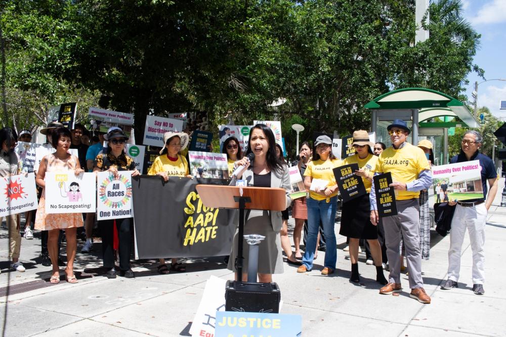Image for Asian American community and allies rally against Florida’s anti-Chinese land law after court hearings
