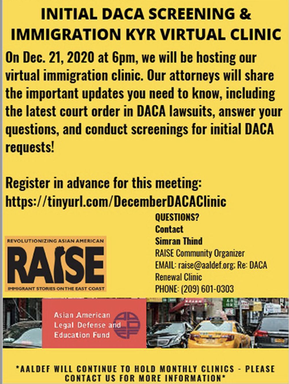 Image for Dec. 21 - AALDEF immigration/DACA clinic