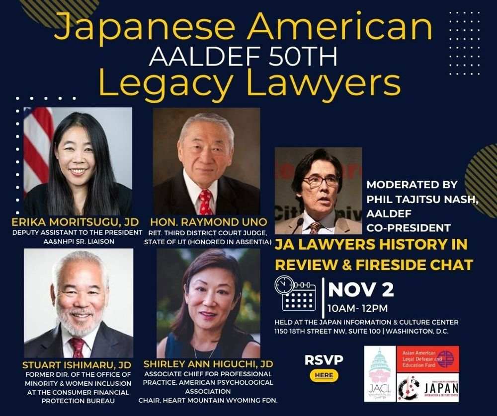 Image for November 2, 2023: Japanese American Legacy Lawyers: Contributions of Japanese American Lawyers Past and Present