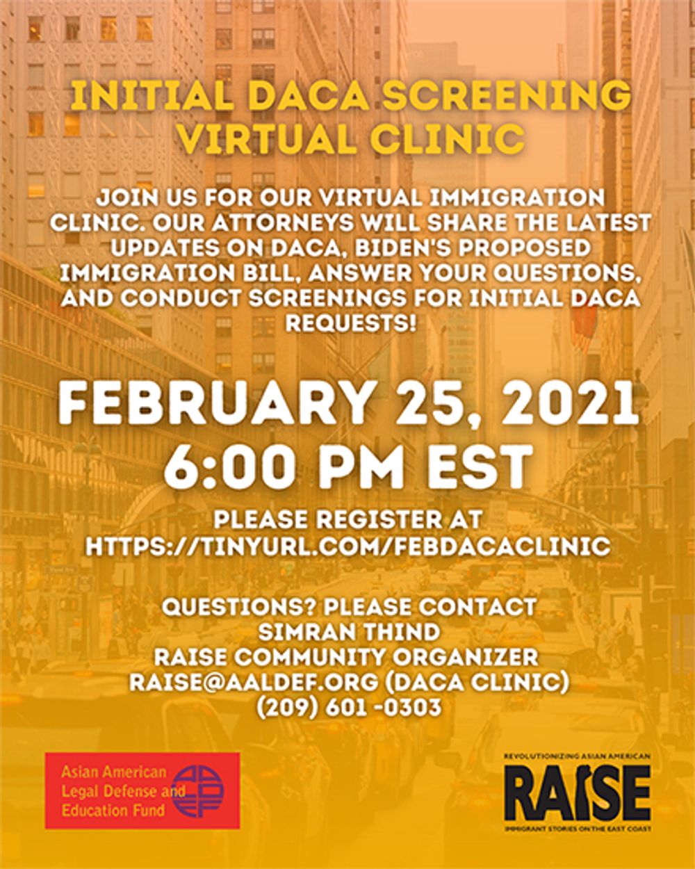 Image for Feb. 25: AALDEF & RAISE virtual DACA clinic