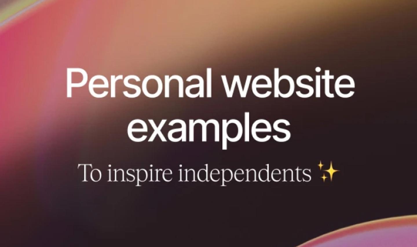 Personal website examples