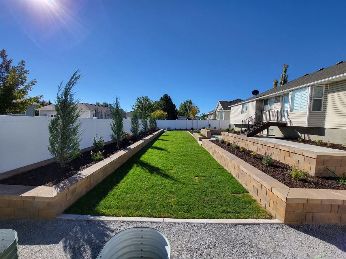 Xeriscaping design in a custom landscape project in Draper, Salt Lake City.