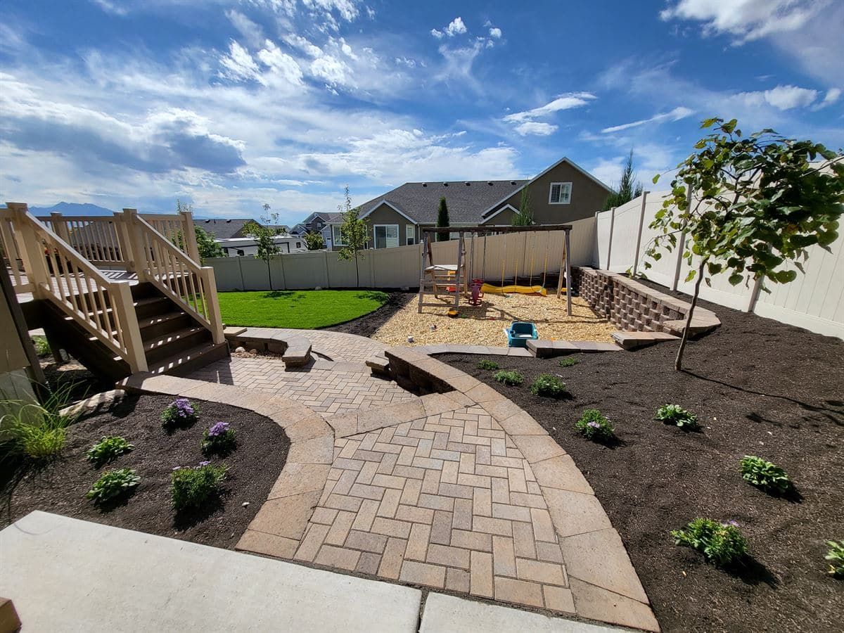 Retaining wall installation in Salt Lake City, Utah