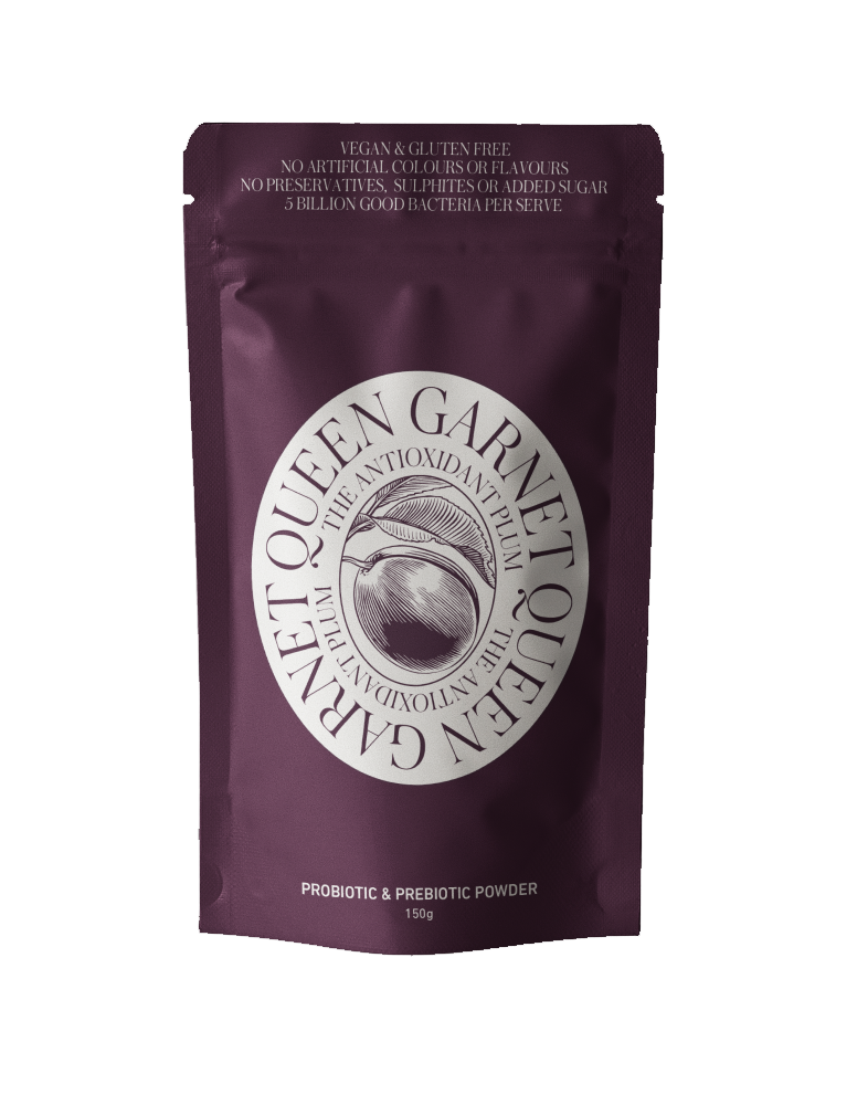 150g sachet of Queen Garnet Probiotic and Prebiotic Powder