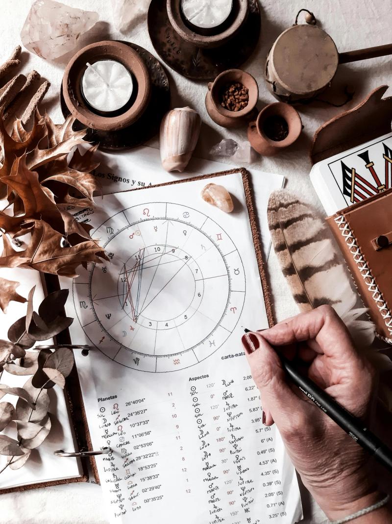 birth natal chart wheel