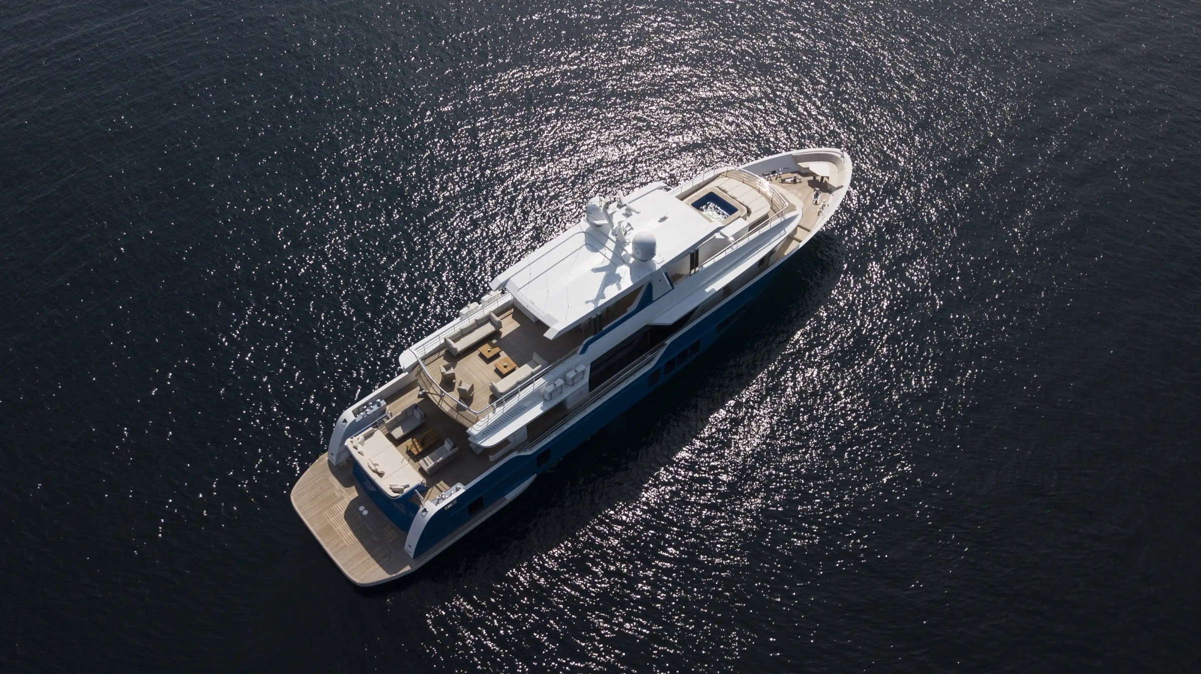 Piccolo, 38m new build superyacht, built by Alpha Custom Yacht, designed by H2 Yacht Design — photograph 1