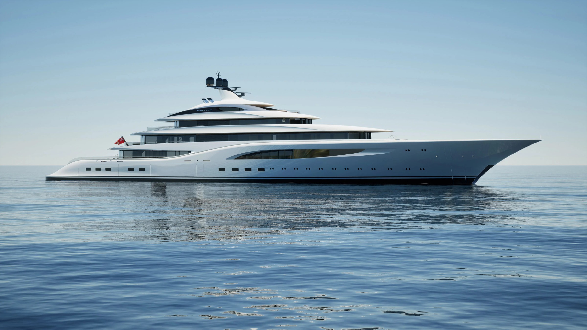 Zephyr, 115m superyacht concept, built by Dorries Yachts, designed by H2 Yacht Design
