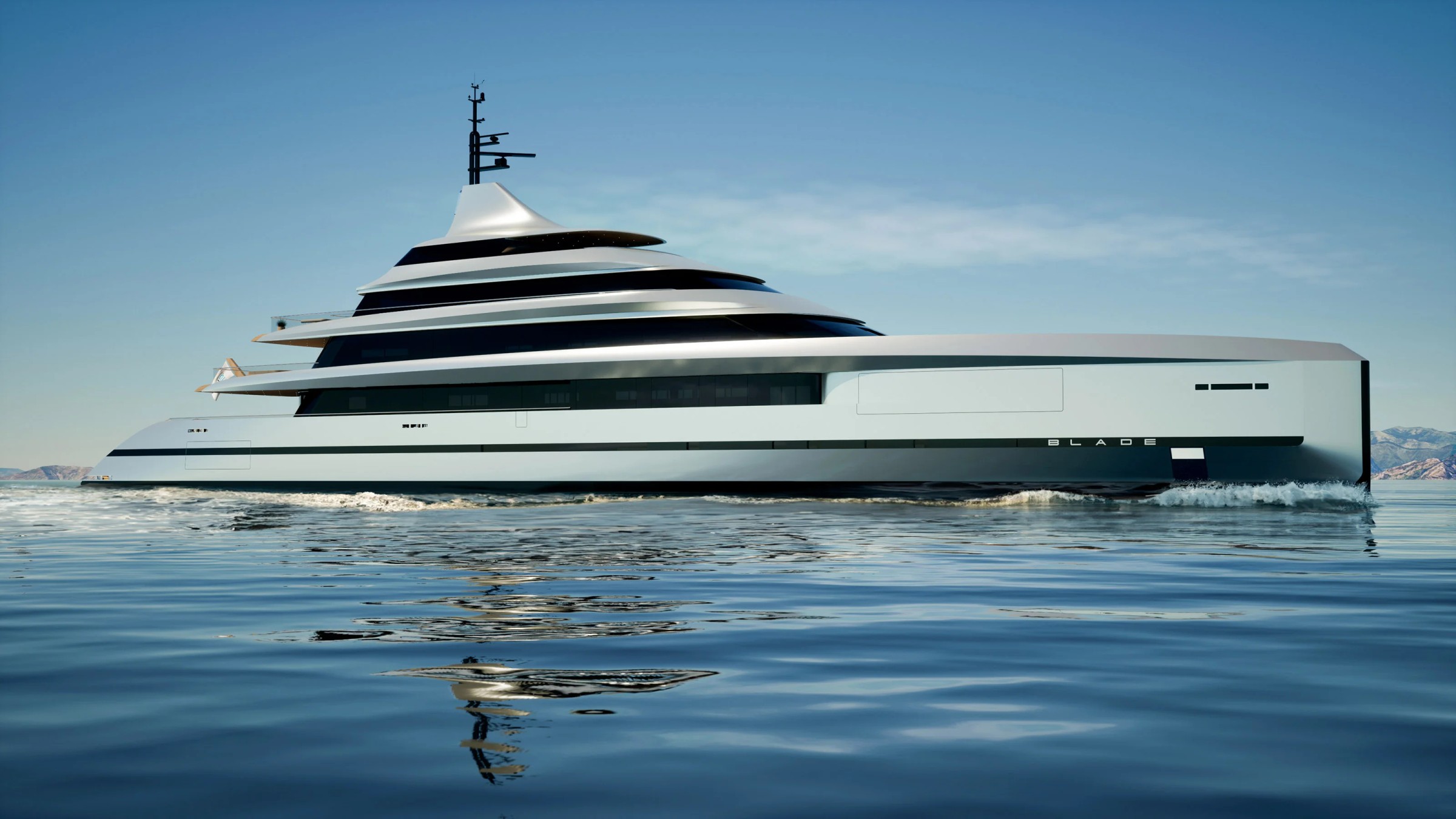 Blade, 83.74m superyacht concept, designed by H2 Yacht Design — photograph 1