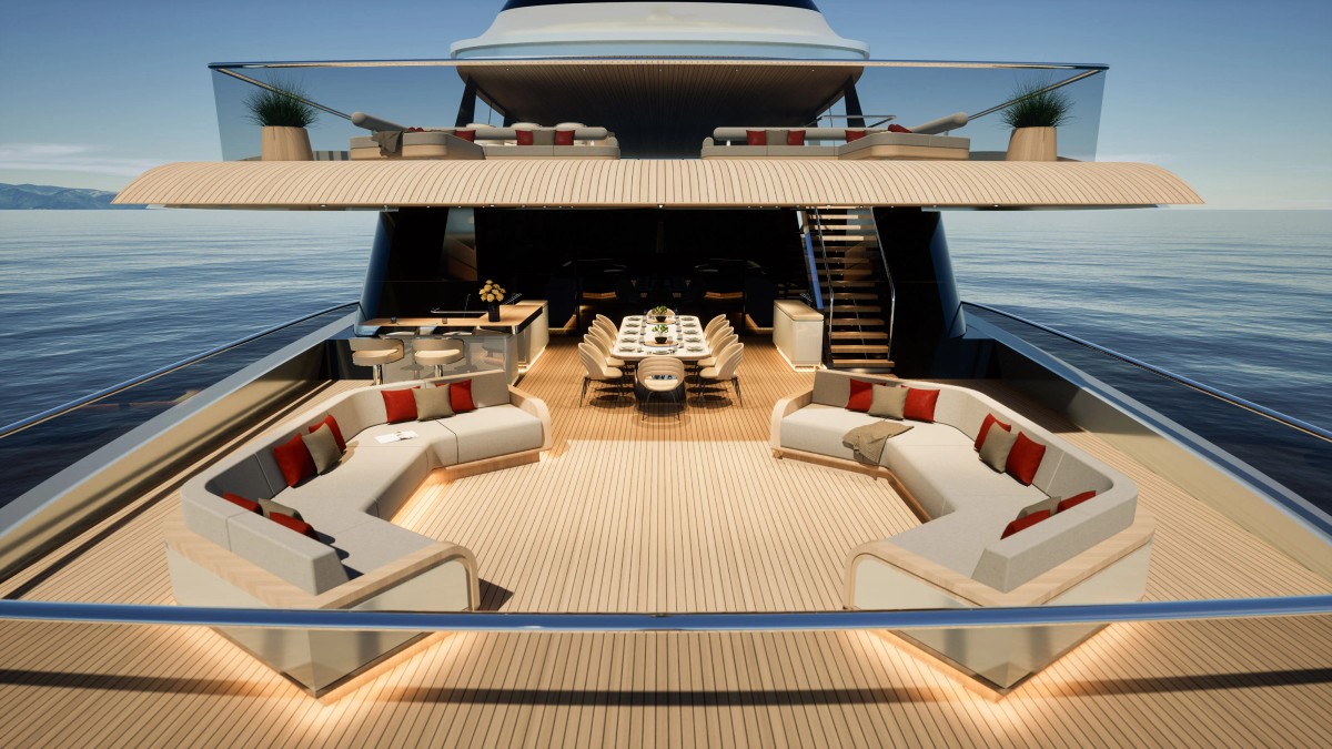 Blade, 83.74m superyacht concept, designed by H2 Yacht Design — photograph 11