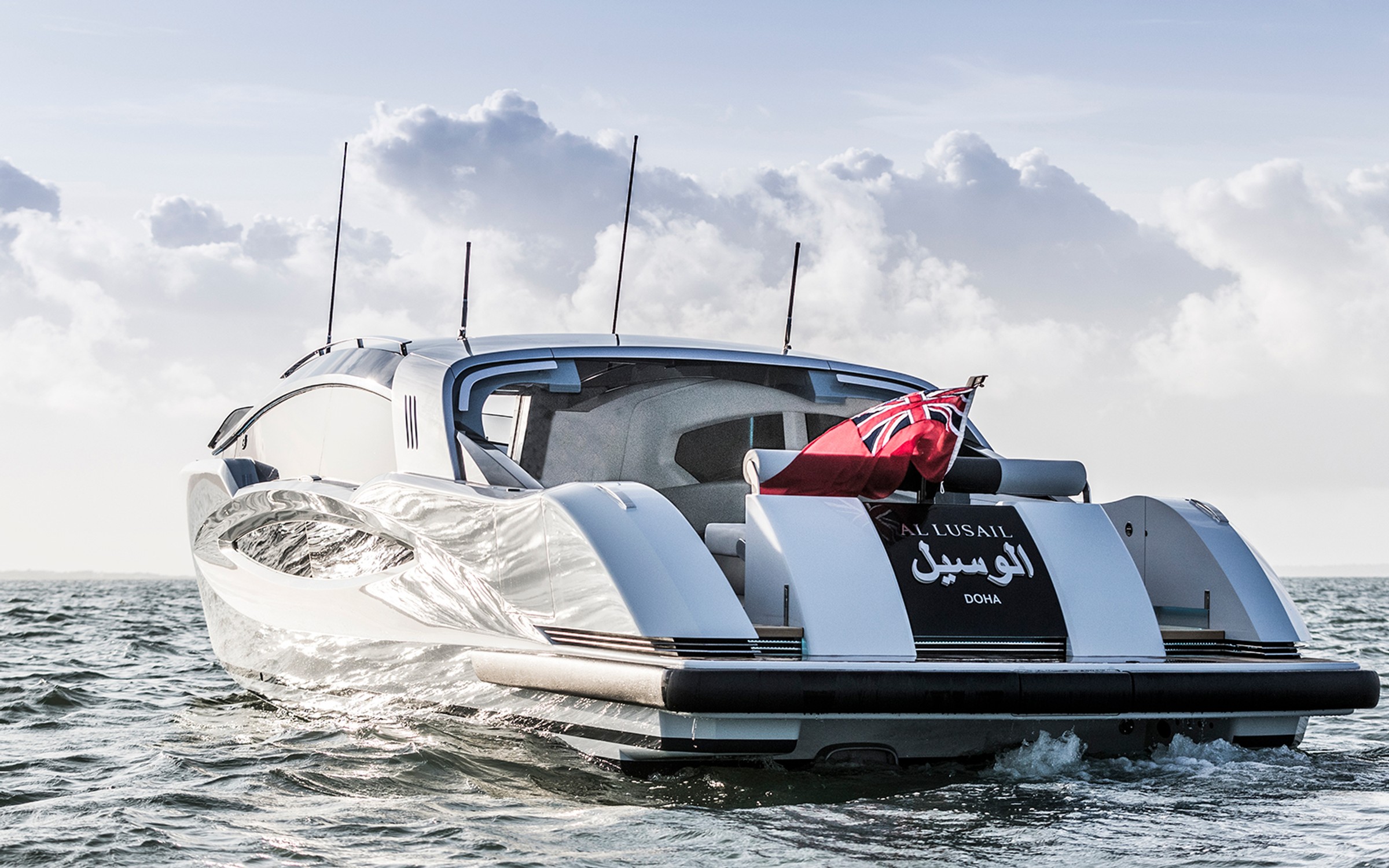 Al Lusail – Closed Limo Tender, 11.2m yacht tender, built by Compass Tenders, designed by H2 Yacht Design — photograph 1
