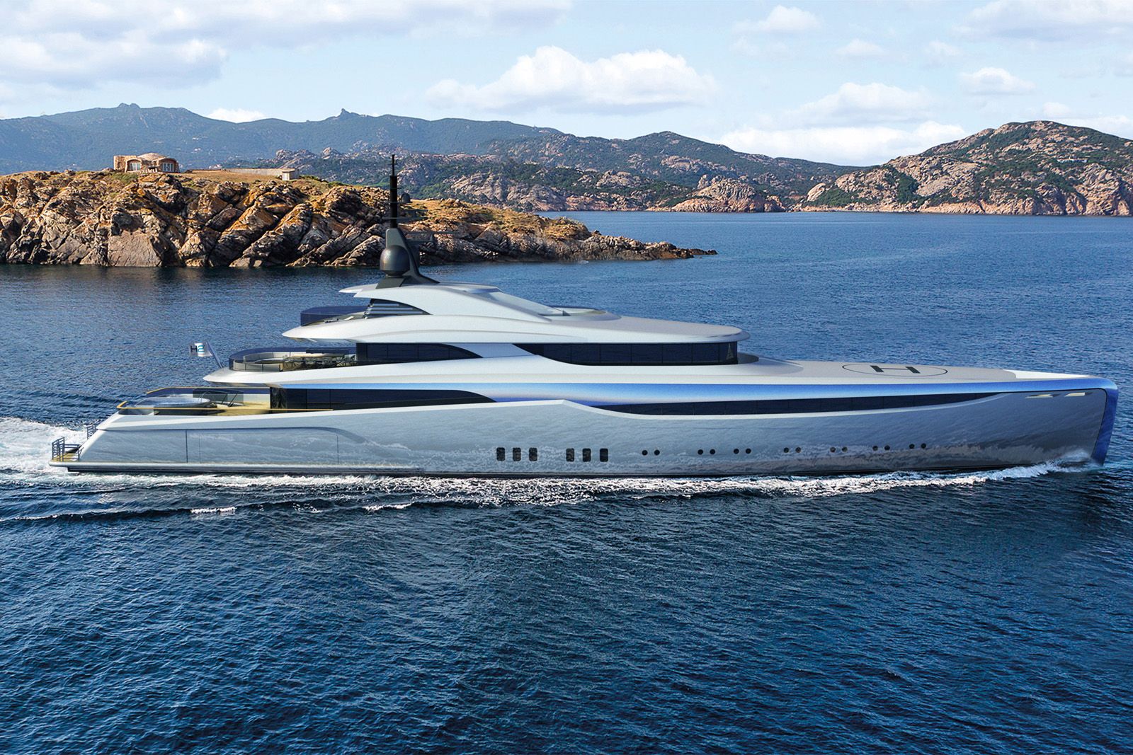 Saturn, 70.00m superyacht concept, designed by H2 Yacht Design