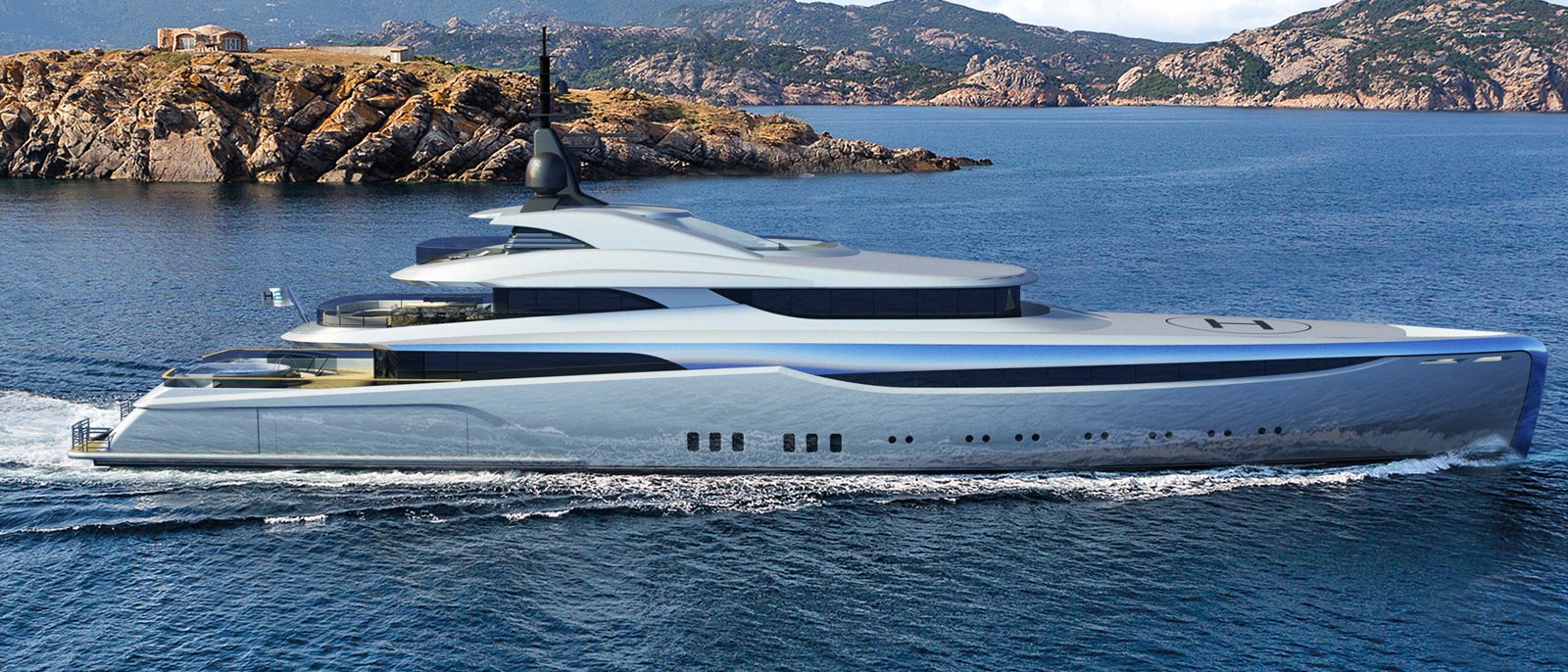 Saturn, 70.00m superyacht concept, designed by H2 Yacht Design