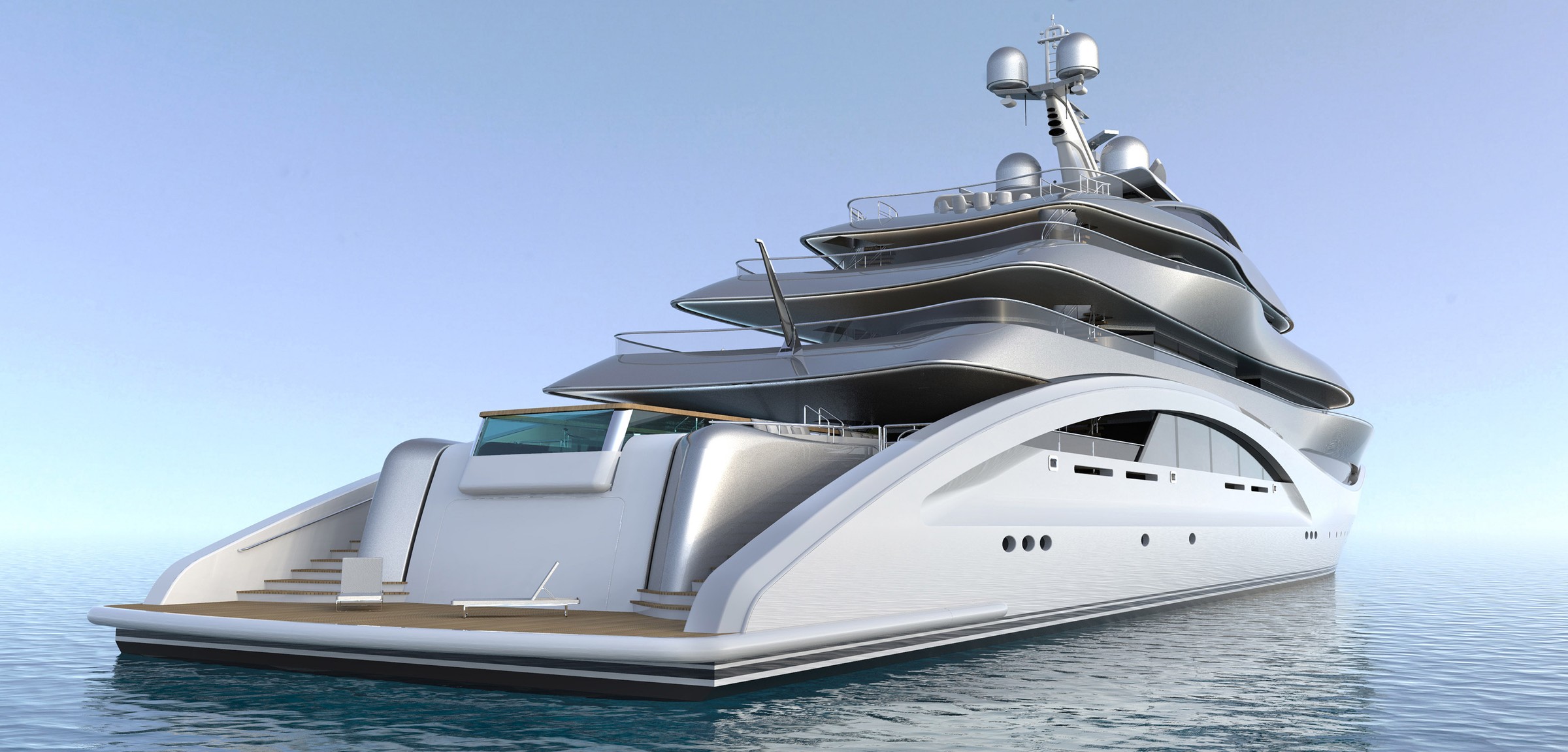 Arc, 90m superyacht concept, designed by H2 Yacht Design — photograph 4
