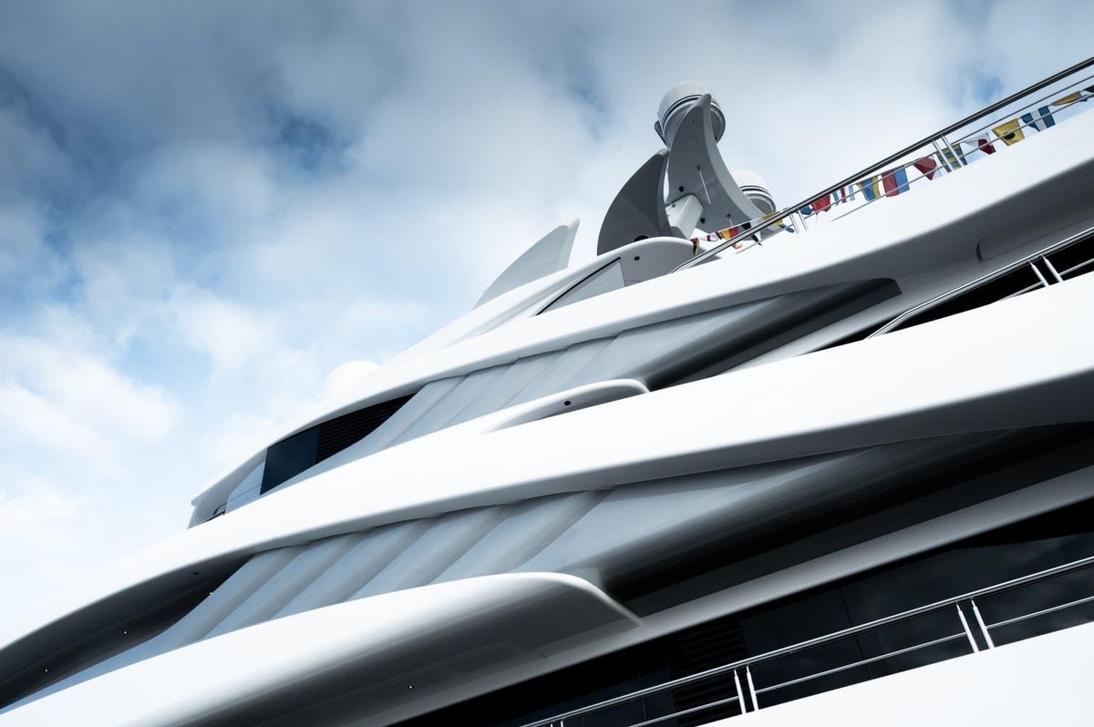 Angelique, 88m new build superyacht, built by Turquoise Yachts, designed by H2 Yacht Design — photograph 8