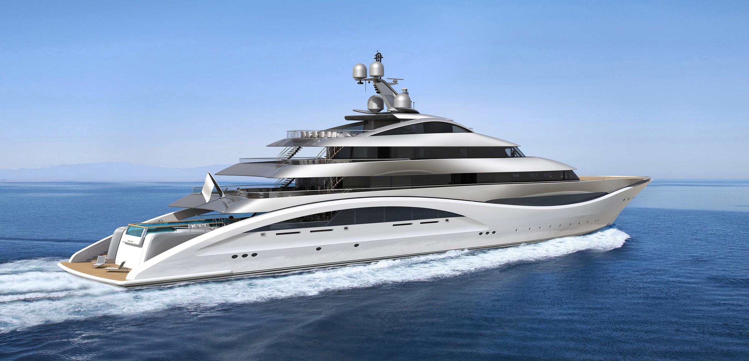Arc, 90m superyacht concept, designed by H2 Yacht Design — photograph 1