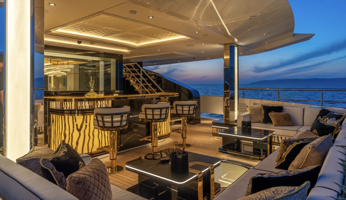 Leona, 80m new build superyacht, built by Bilgin Yachts, designed by H2 Yacht Design — photograph 5