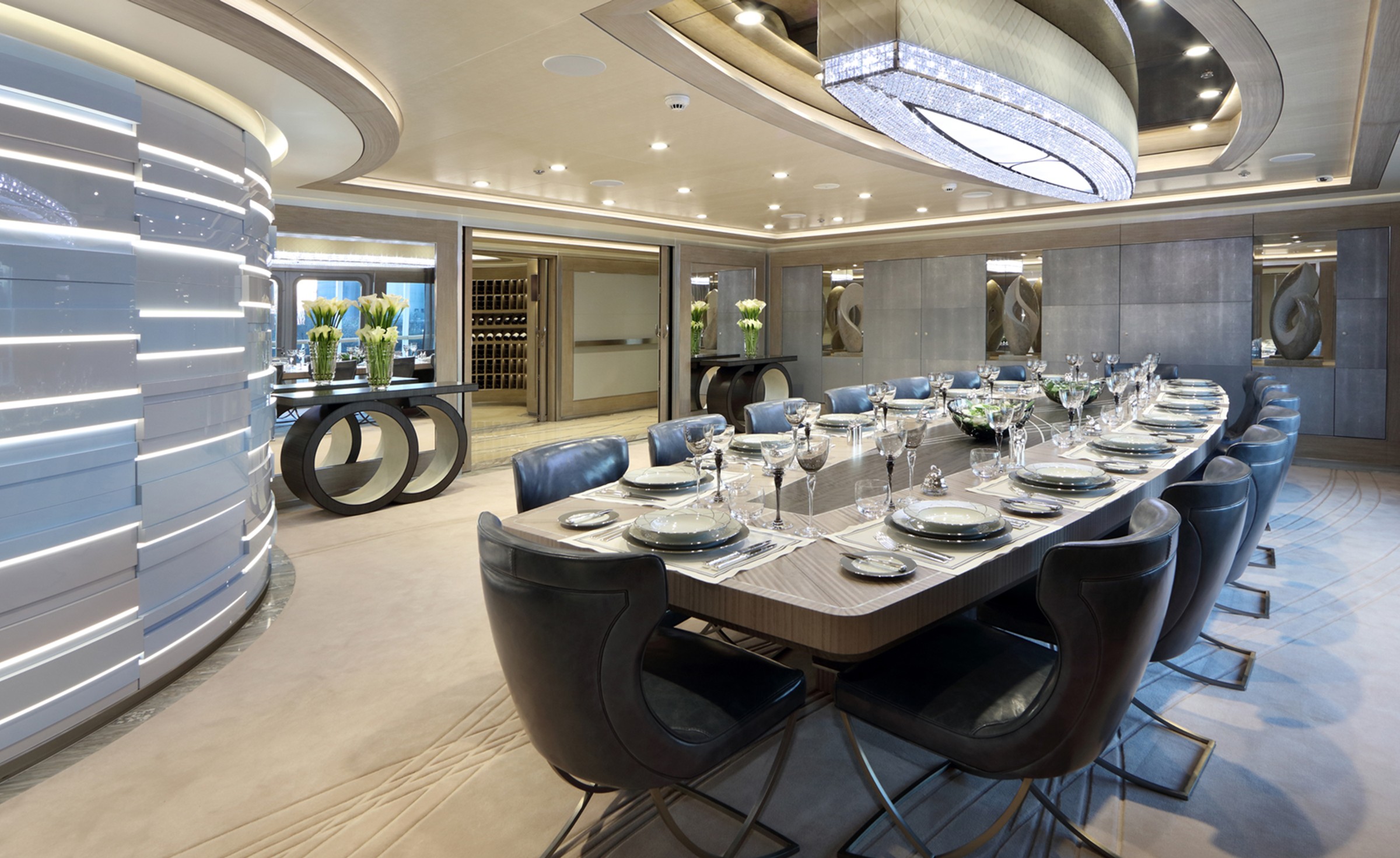 Andromeda, 107m new build superyacht, built by Kleven, designed by H2 Yacht Design — photograph 16