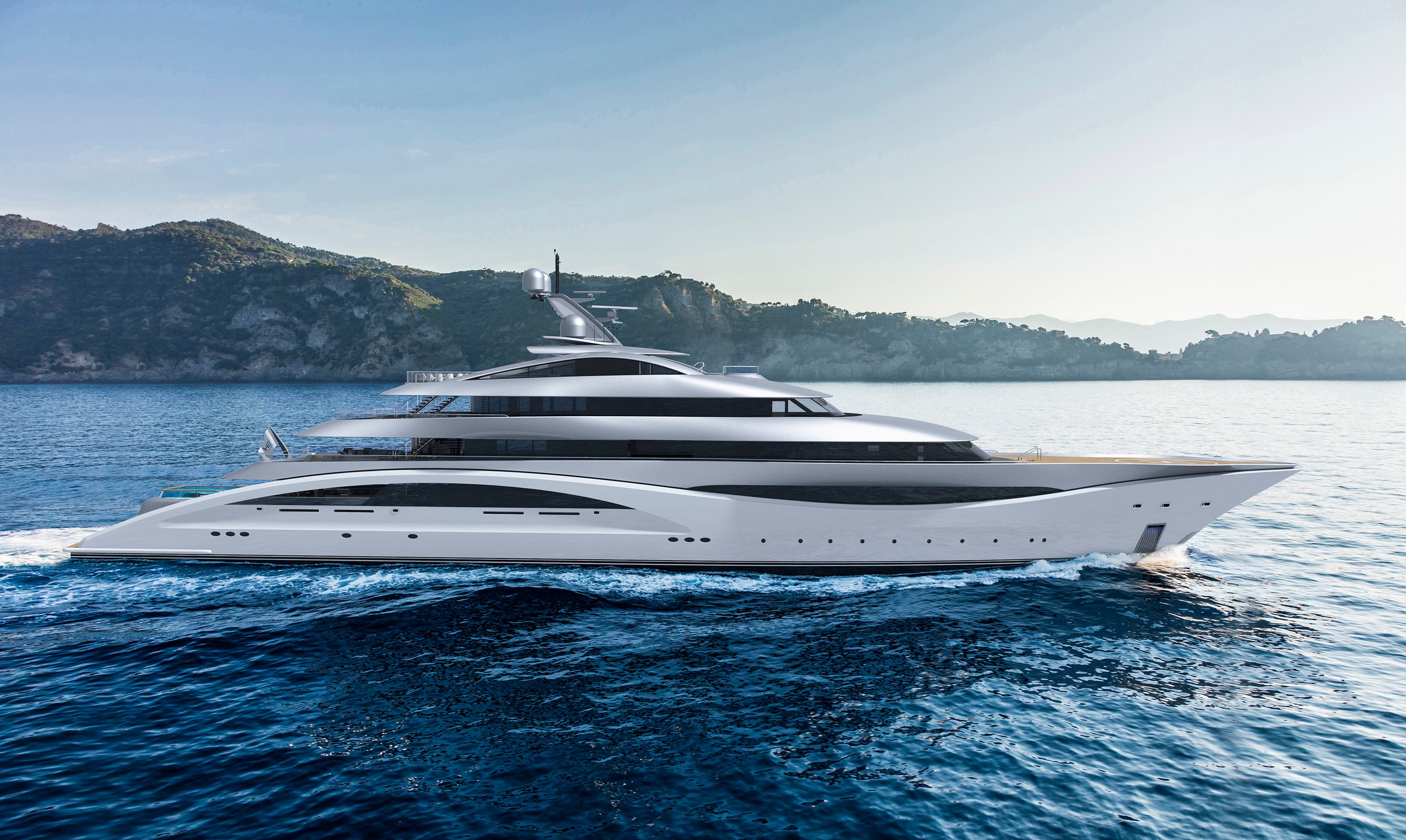 Arc, 90m superyacht concept, designed by H2 Yacht Design — photograph 1