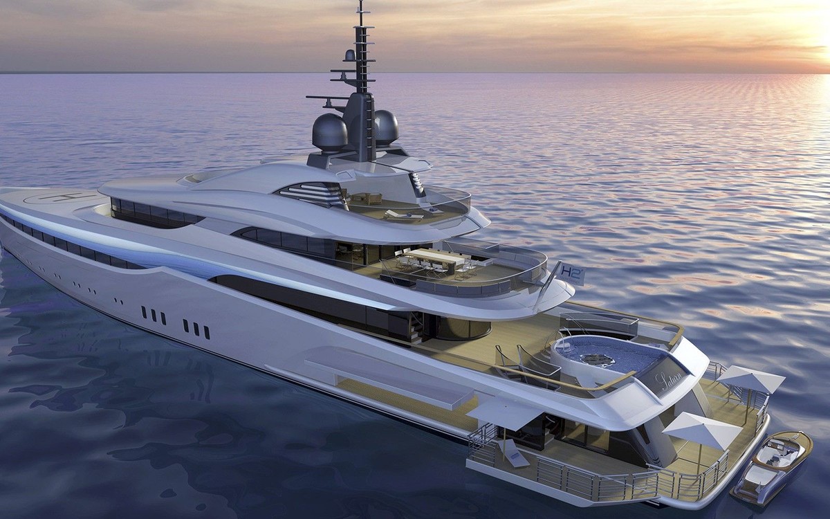 Saturn, 70.00m superyacht concept, designed by H2 Yacht Design — photograph 3