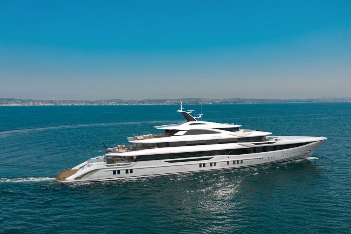 Bond, 82m superyacht under construction, built by Bilgin Yachts, designed by H2 Yacht Design — photograph 2