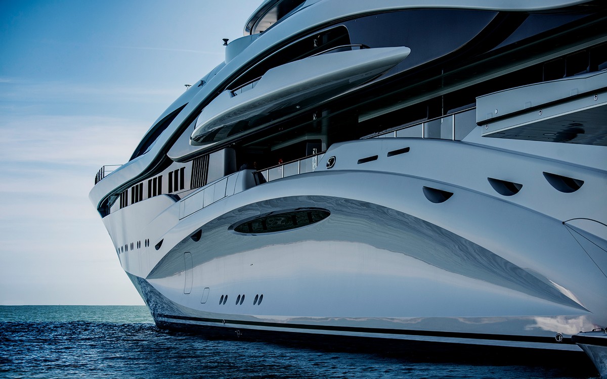 Al Lusail, 123m new build superyacht, built by Lürssen, designed by H2 Yacht Design — photograph 3