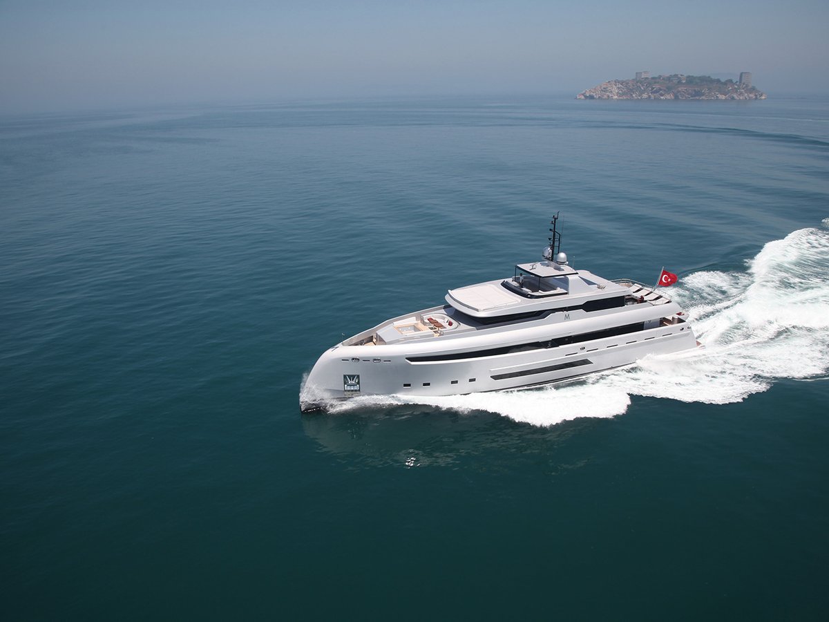 Project M, 48m new build superyacht, built by Bilgin Yachts, designed by H2 Yacht Design — photograph 1