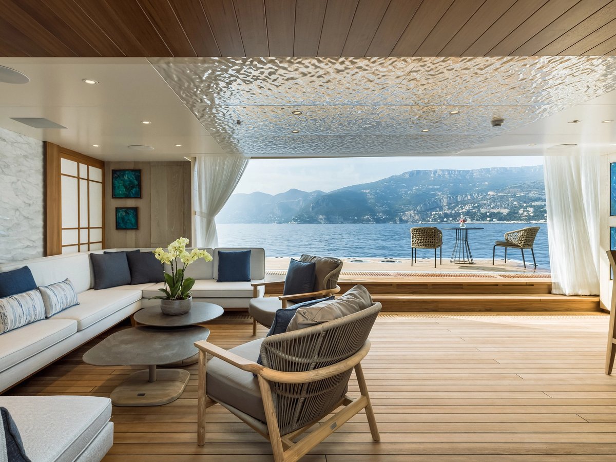 Victorious, 85m new build superyacht, built by AKYACHT, designed by H2 Yacht Design — photograph 2