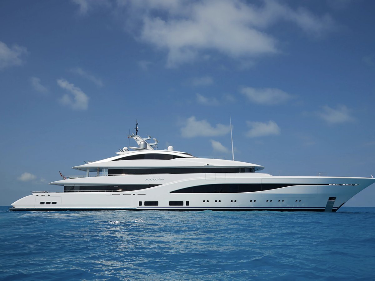 Arrow, 75m new build superyacht, built by Feadship, designed by H2 Yacht Design — photograph 1