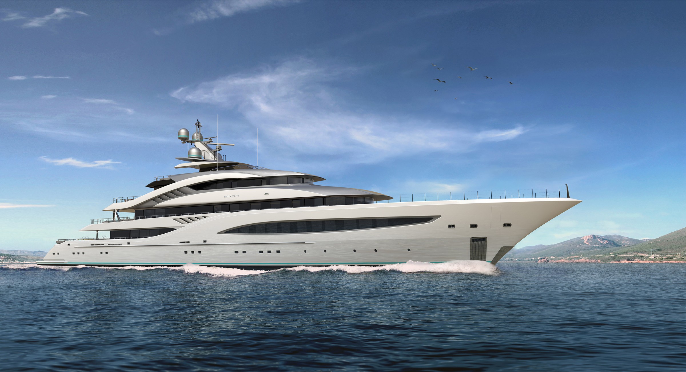 BORA, 81m superyacht concept, designed by H2 Yacht Design — photograph 10