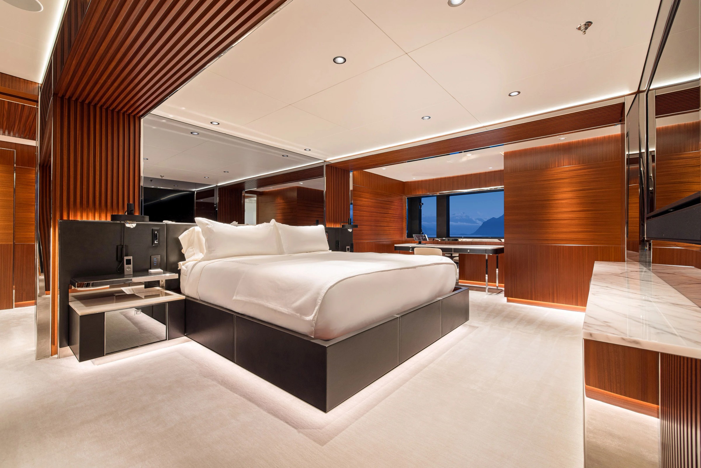 Danzante Bay, 50m new build superyacht, built by Crescent Custom Yachts, designed by H2 Yacht Design — photograph 7