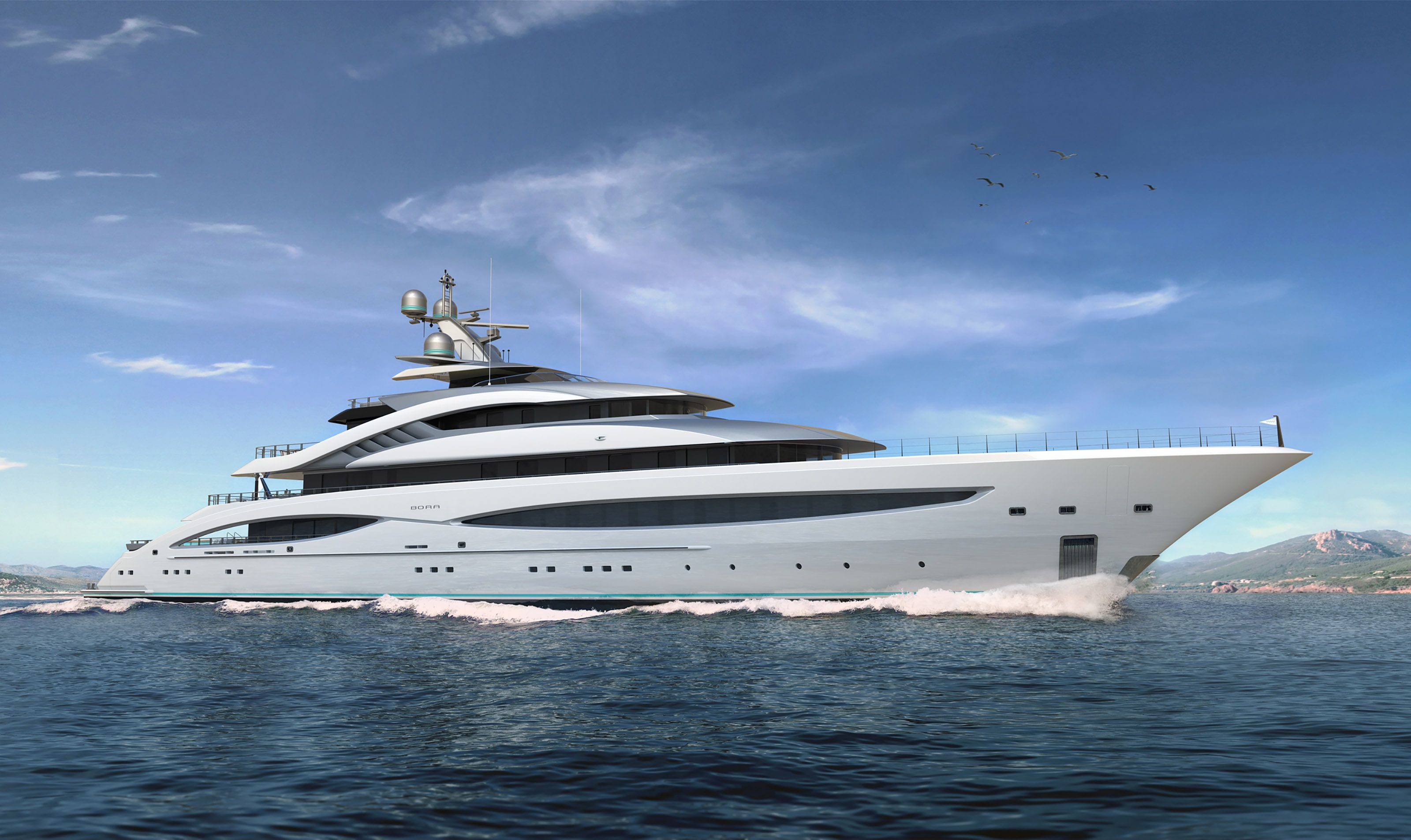 BORA, 81m superyacht concept, designed by H2 Yacht Design — photograph 1