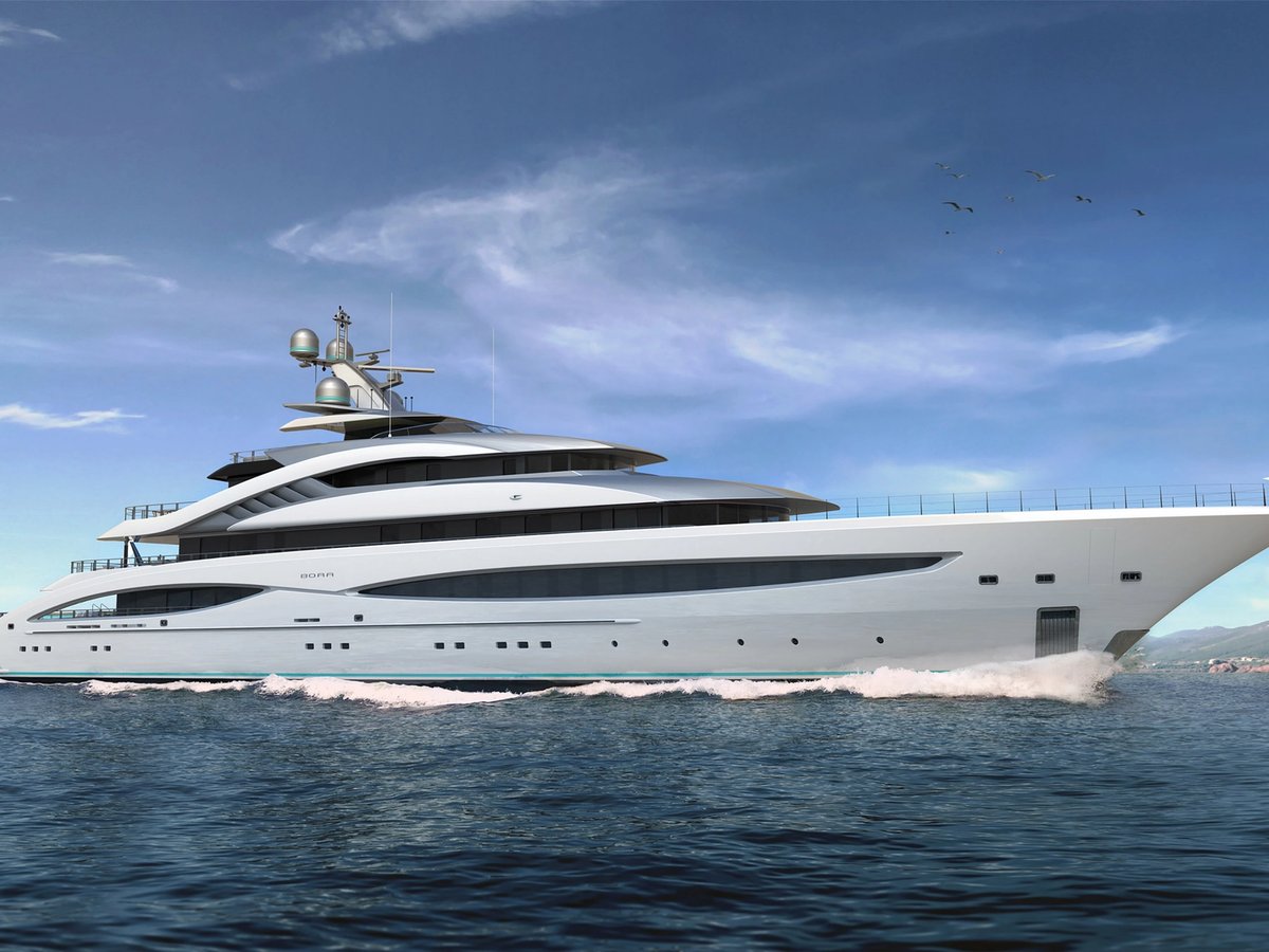 BORA, 81m superyacht concept, designed by H2 Yacht Design — photograph 1