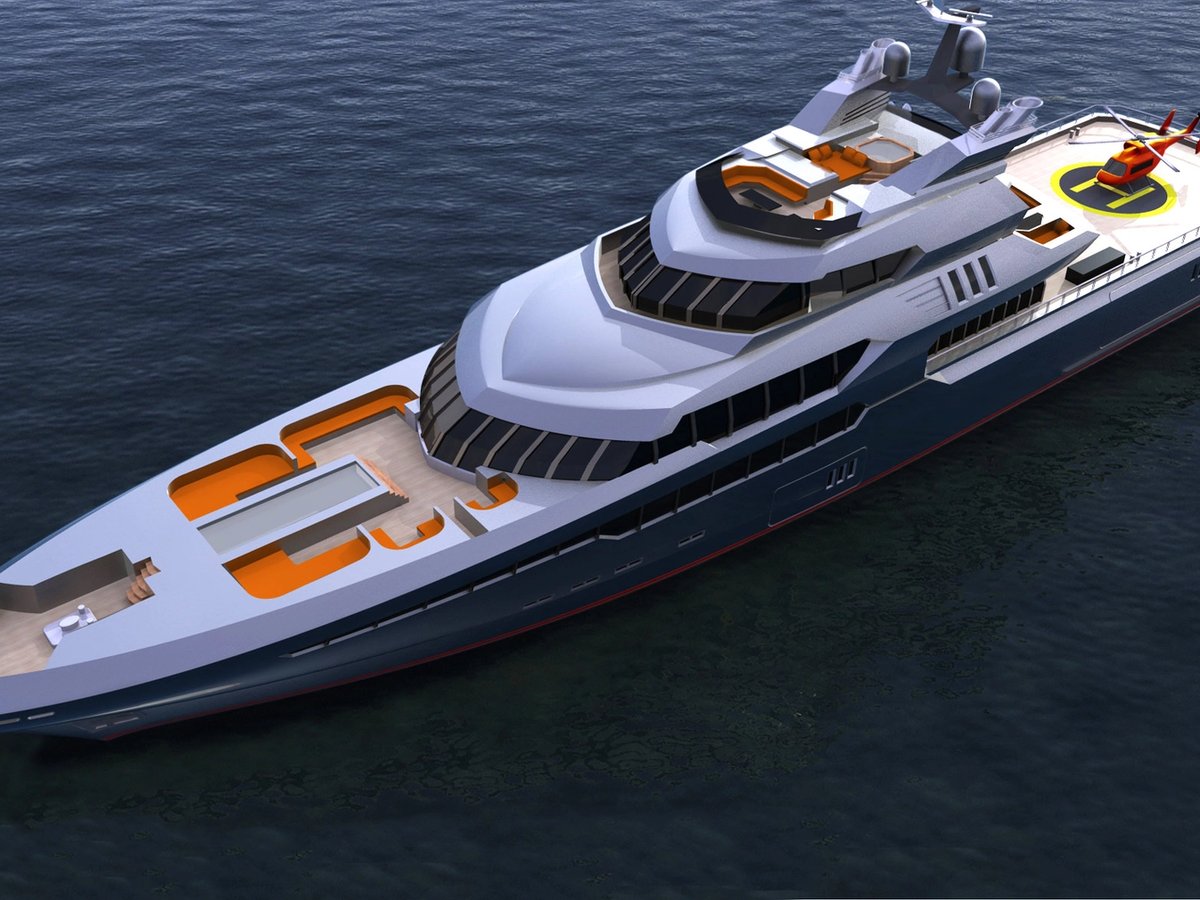 Stealth Explorer, 90.00m superyacht concept, designed by H2 Yacht Design — photograph 2