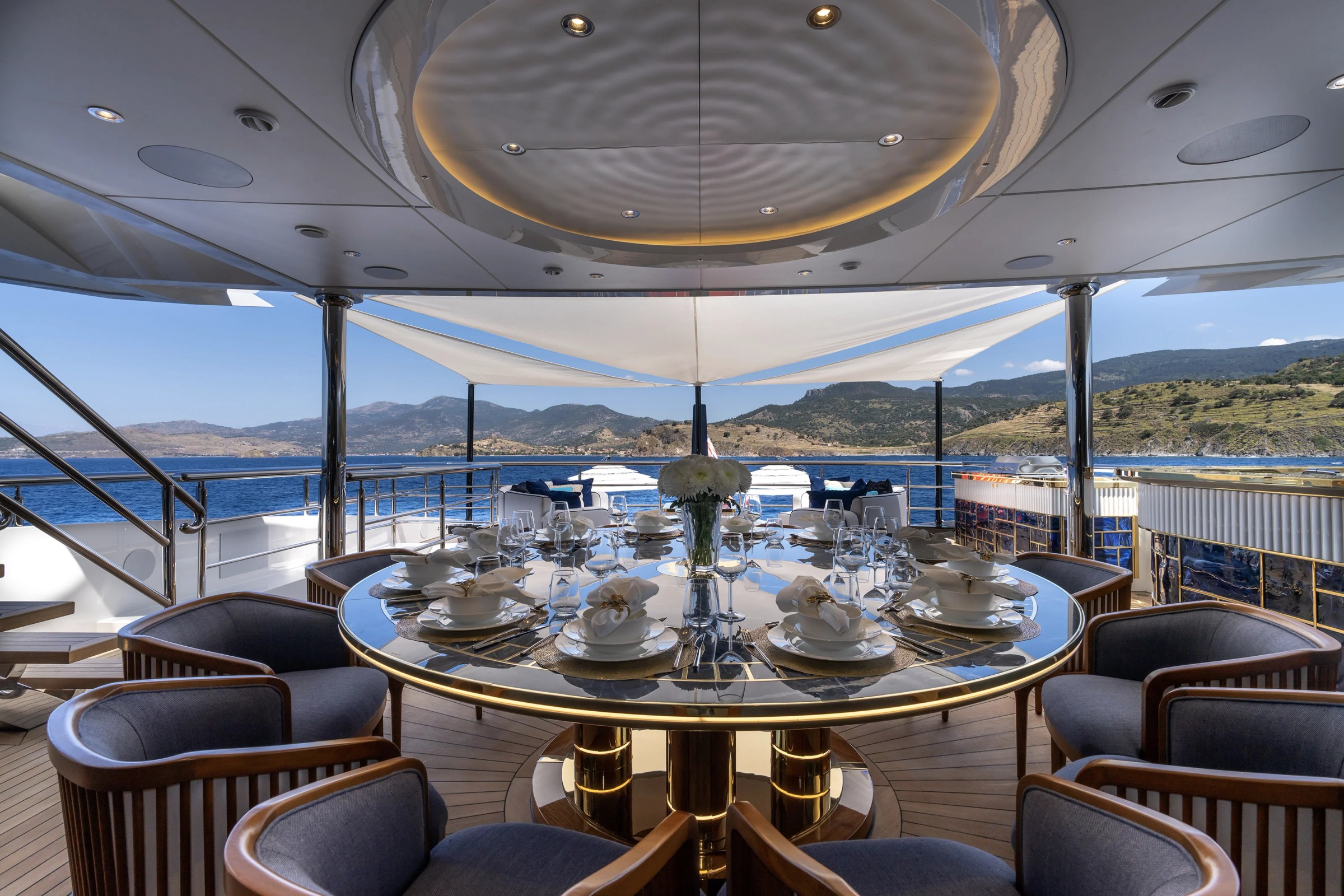Leona, 80m new build superyacht, built by Bilgin Yachts, designed by H2 Yacht Design — photograph 10