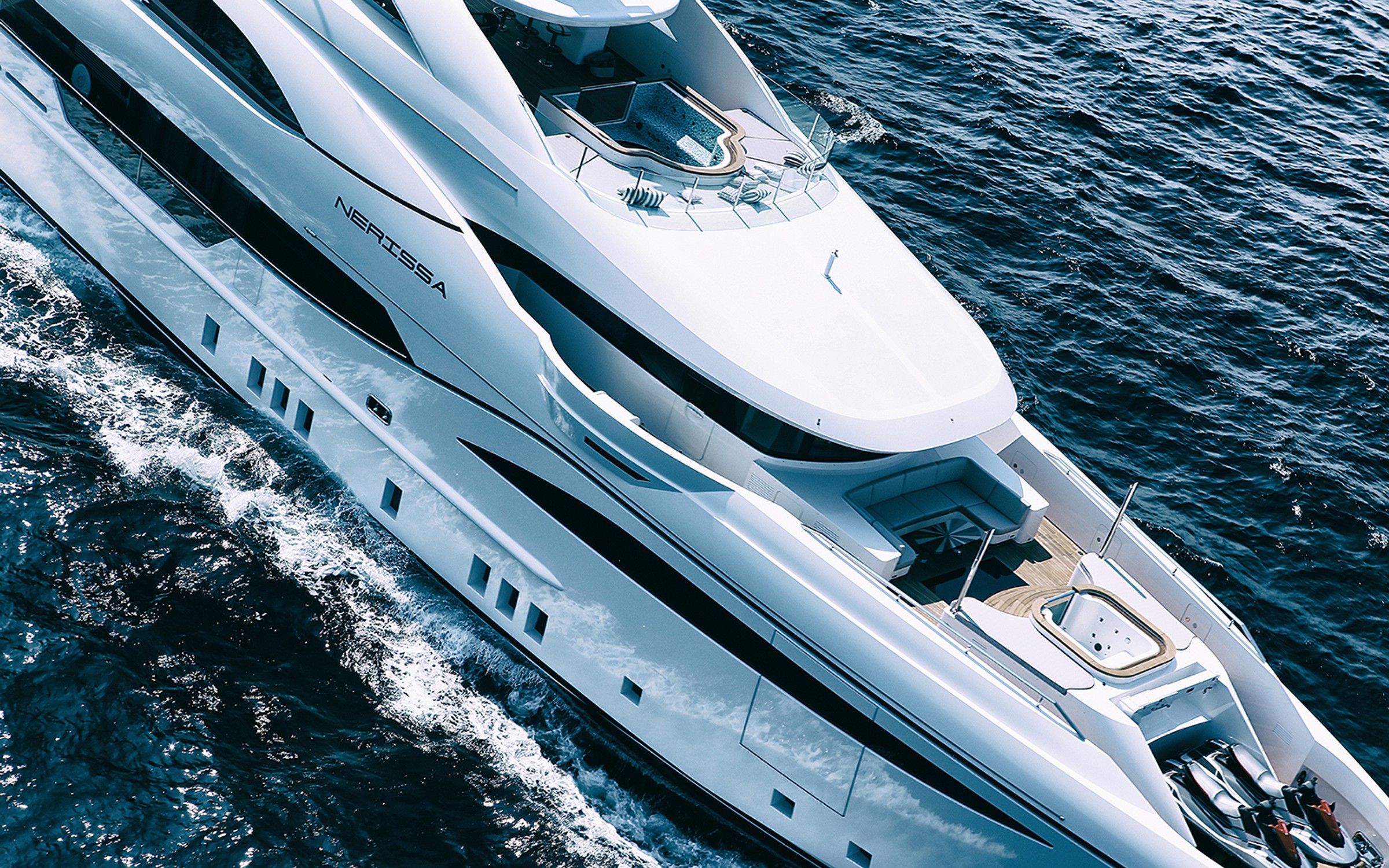 Nerissa, 47.5m new build superyacht, built by Bilgin Yachts, designed by H2 Yacht Design — photograph 1
