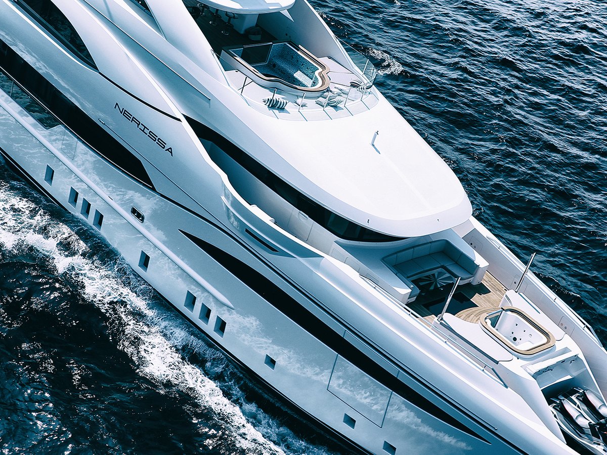 Nerissa, 47.5m new build superyacht, built by Bilgin Yachts, designed by H2 Yacht Design — photograph 1