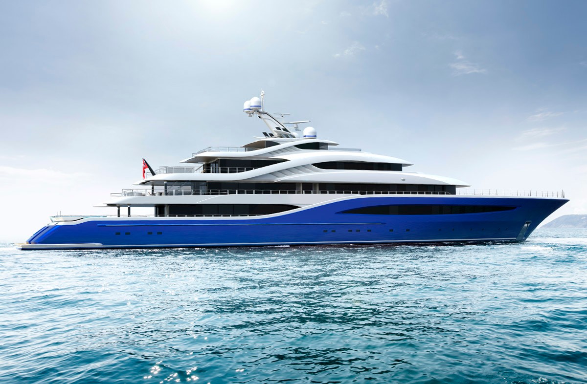 Angelique, 88m new build superyacht, built by Turquoise Yachts, designed by H2 Yacht Design — photograph 6