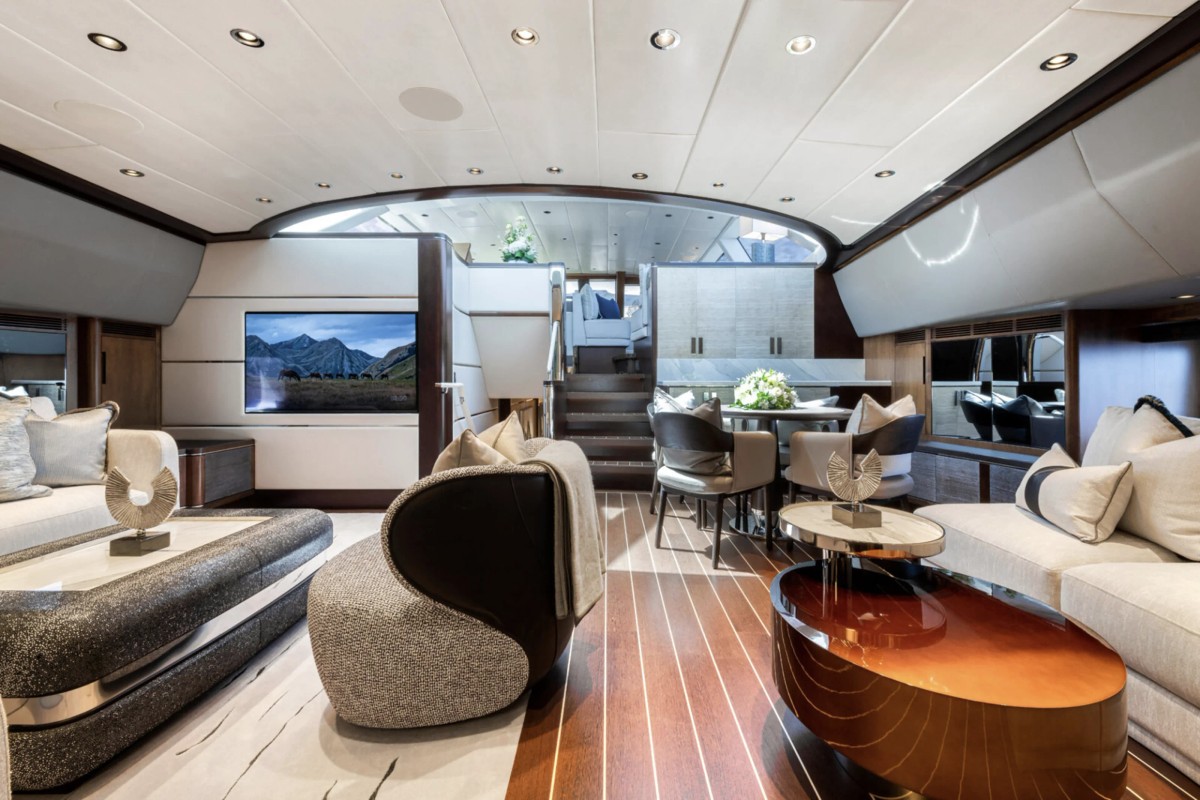 Dakota, 39m superyacht refit, built by Fitzroy Yachts, designed by H2 Yacht Design — photograph 9