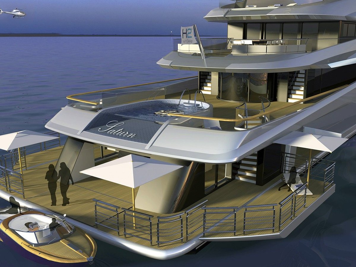 Saturn, 70.00m superyacht concept, designed by H2 Yacht Design — photograph 2