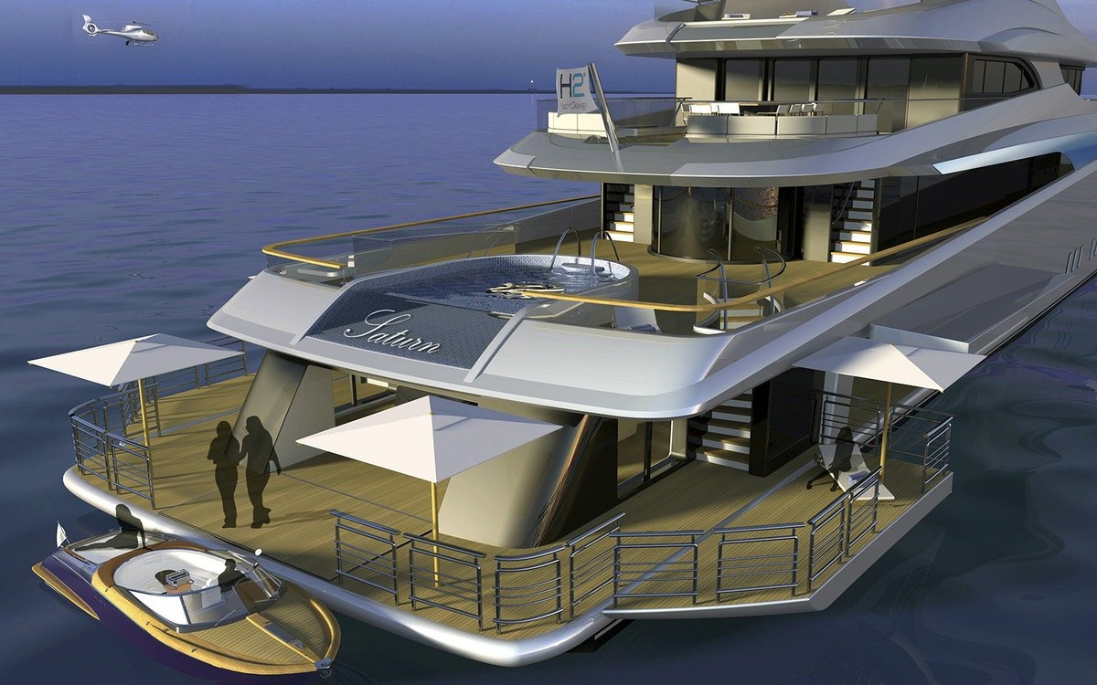 Saturn, 70.00m superyacht concept, designed by H2 Yacht Design — photograph 2