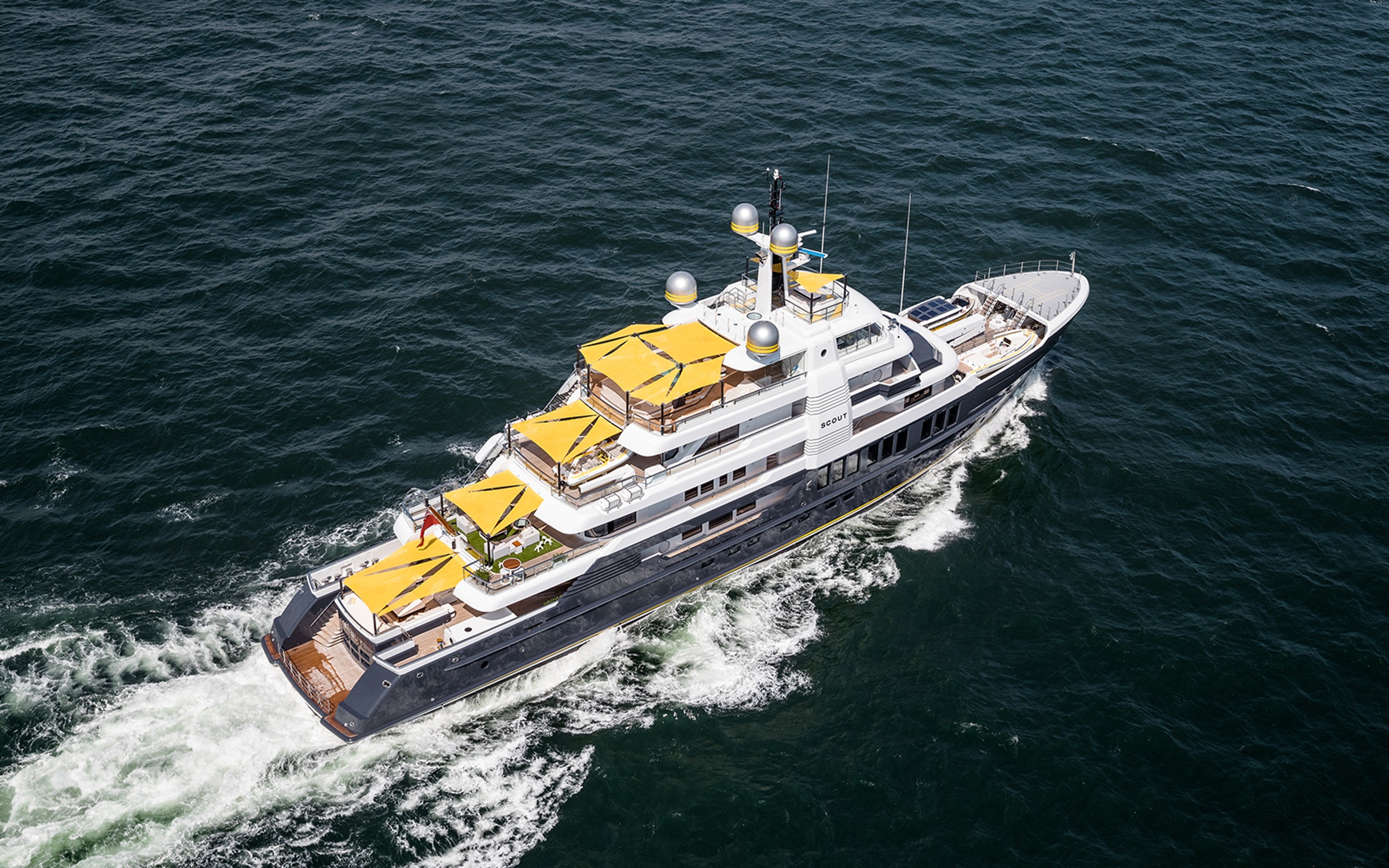 Scout, 64m new build superyacht, built by Hakvoort, designed by H2 Yacht Design — photograph 4