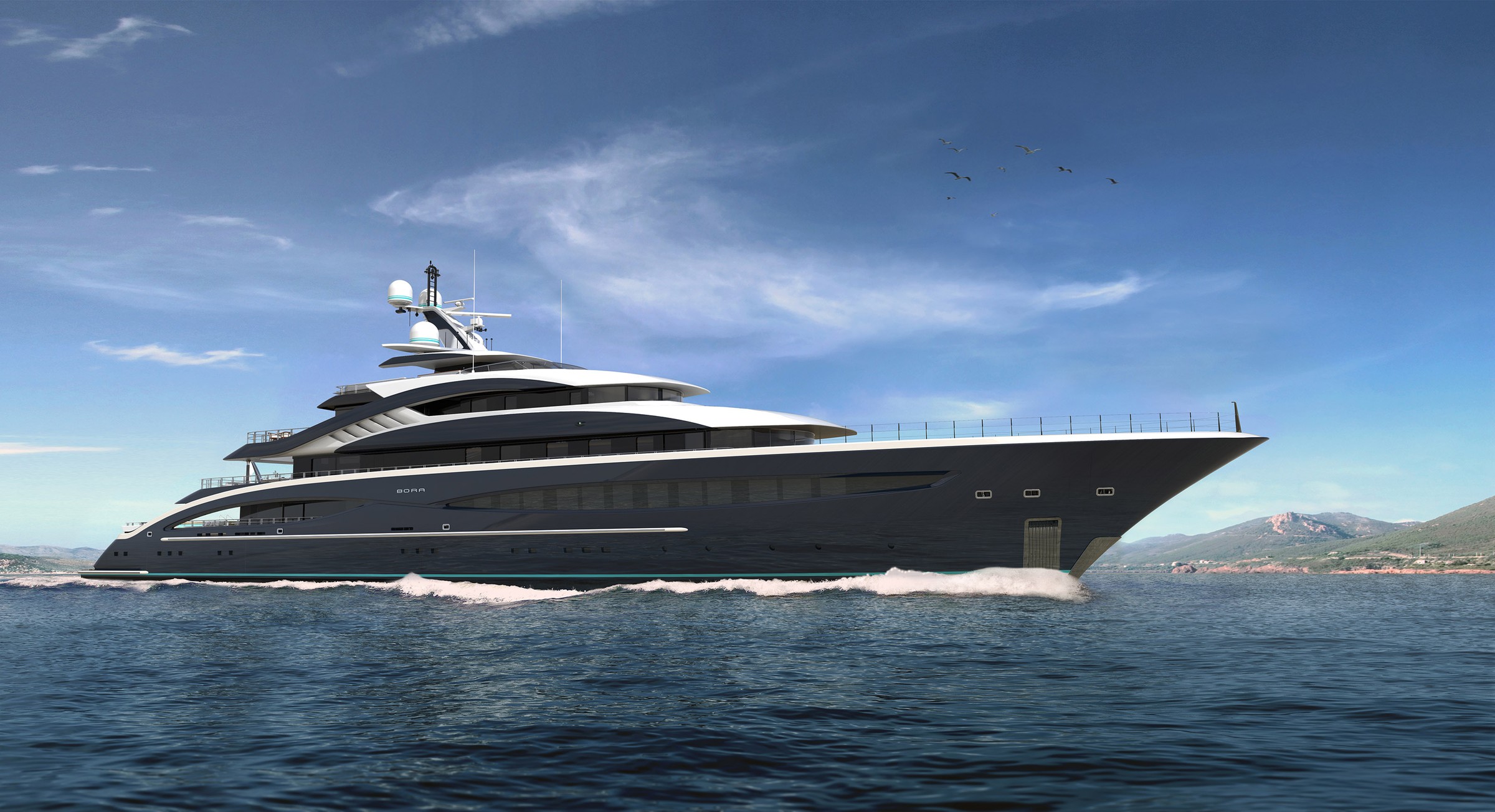 BORA, 81m superyacht concept, designed by H2 Yacht Design — photograph 10