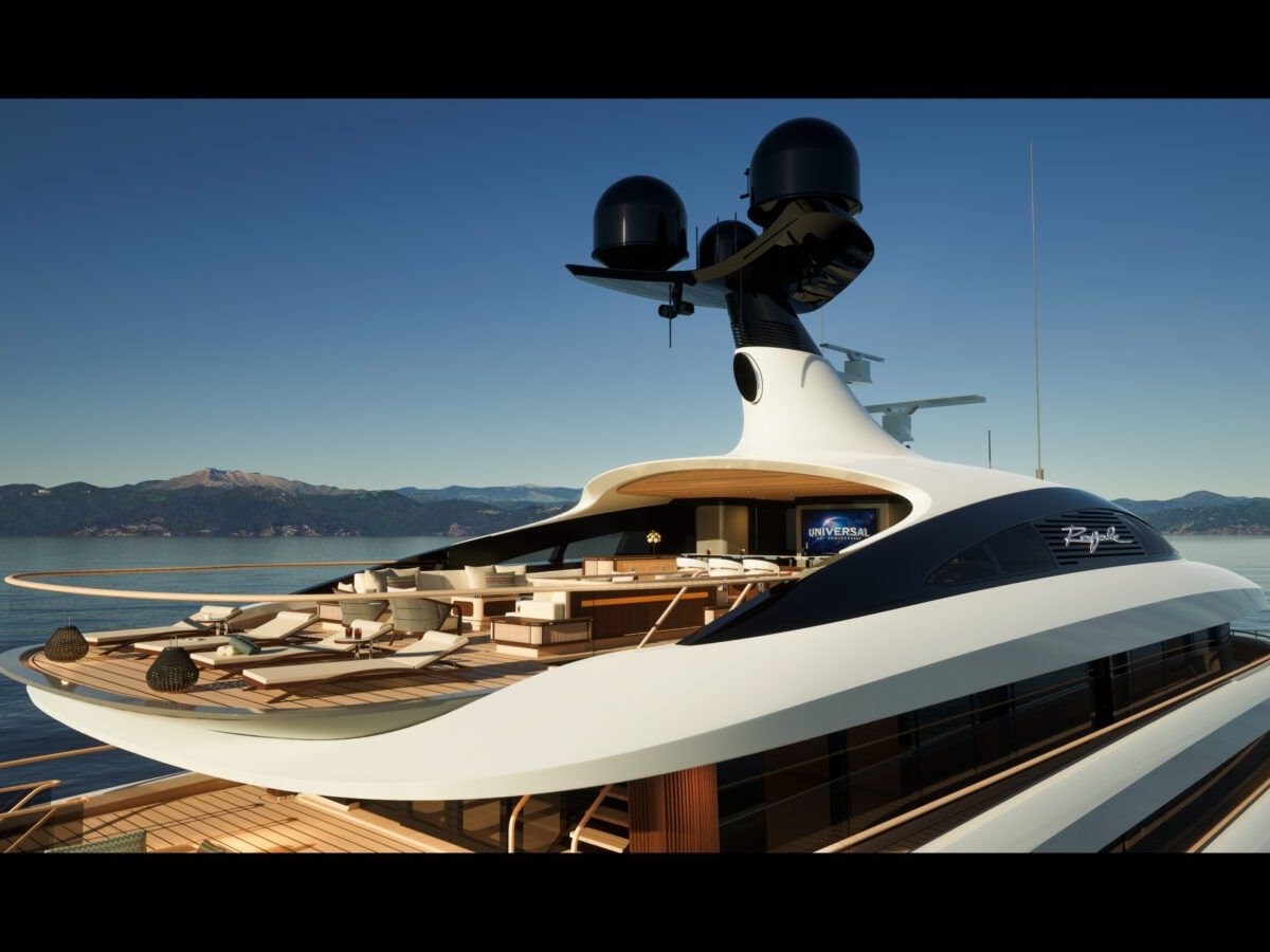 Rafale, 81.3m superyacht under construction, built by Turquoise Yachts, designed by H2 Yacht Design — photograph 1