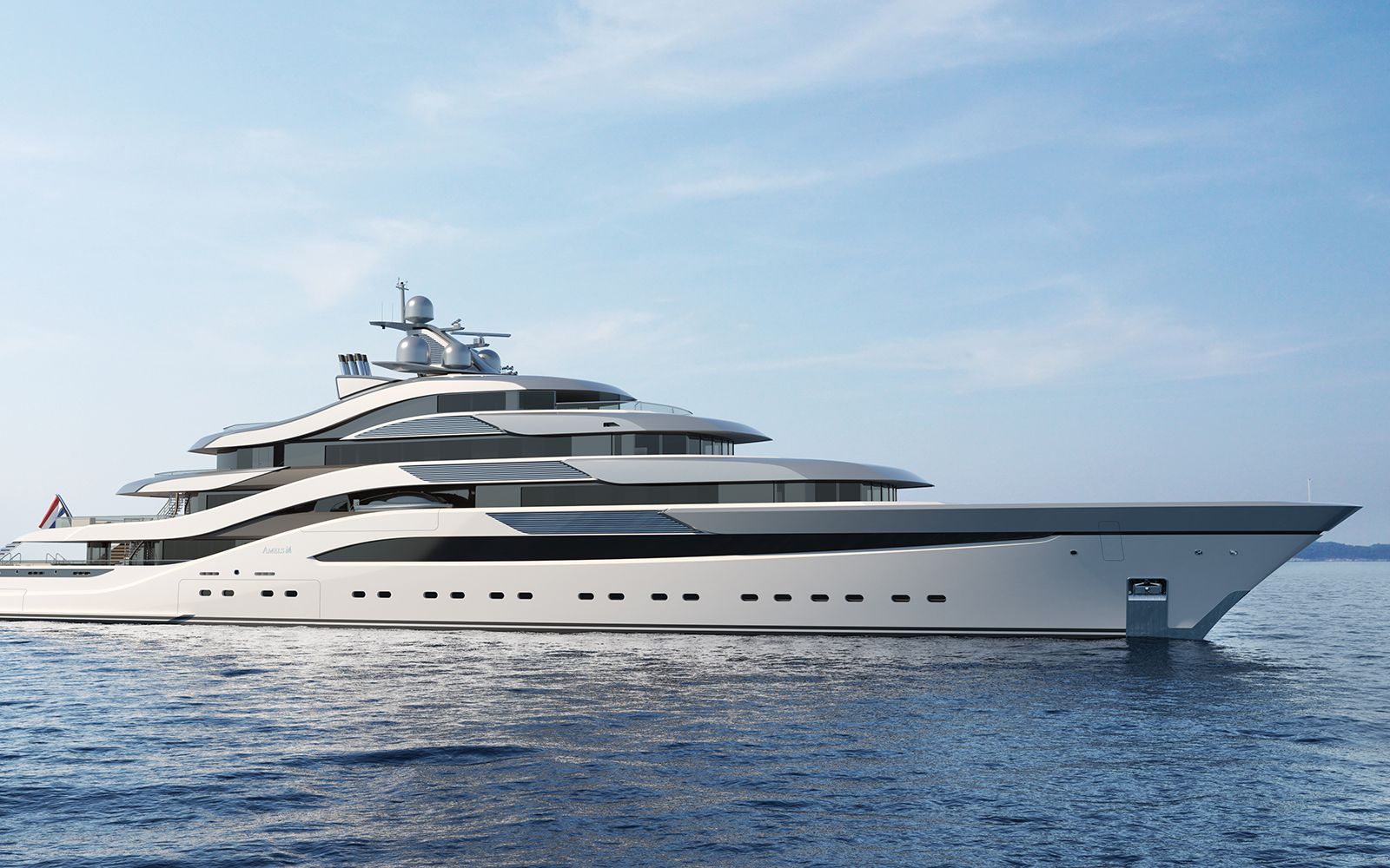 Pollux, 111m superyacht concept, designed by H2 Yacht Design — photograph 1