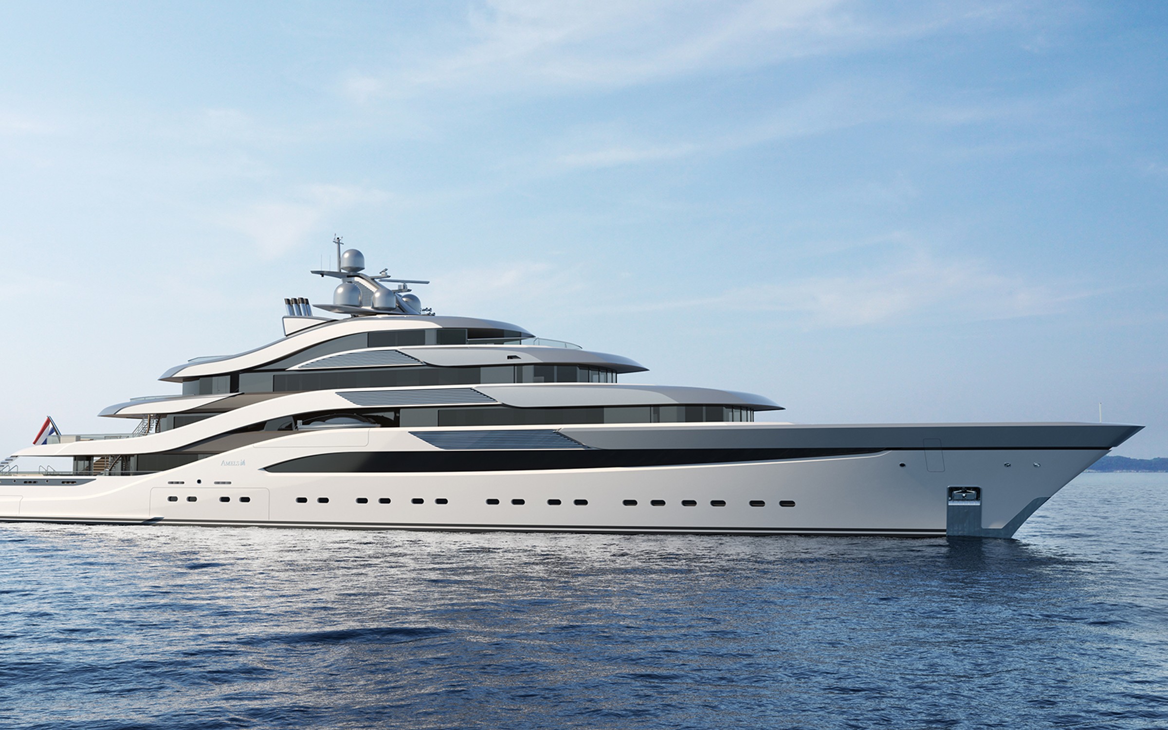 Pollux, 111m superyacht concept, designed by H2 Yacht Design — photograph 1