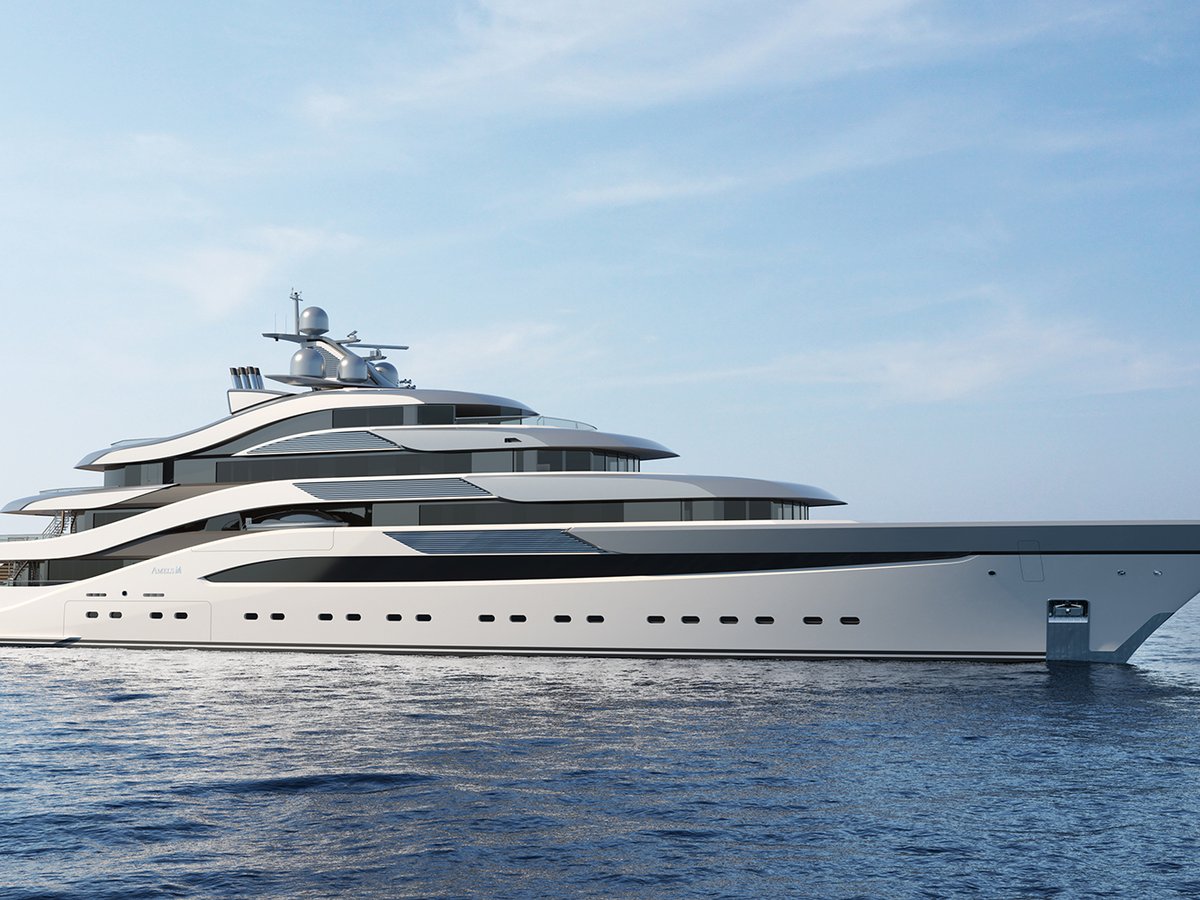 Pollux, 111m superyacht concept, designed by H2 Yacht Design — photograph 1